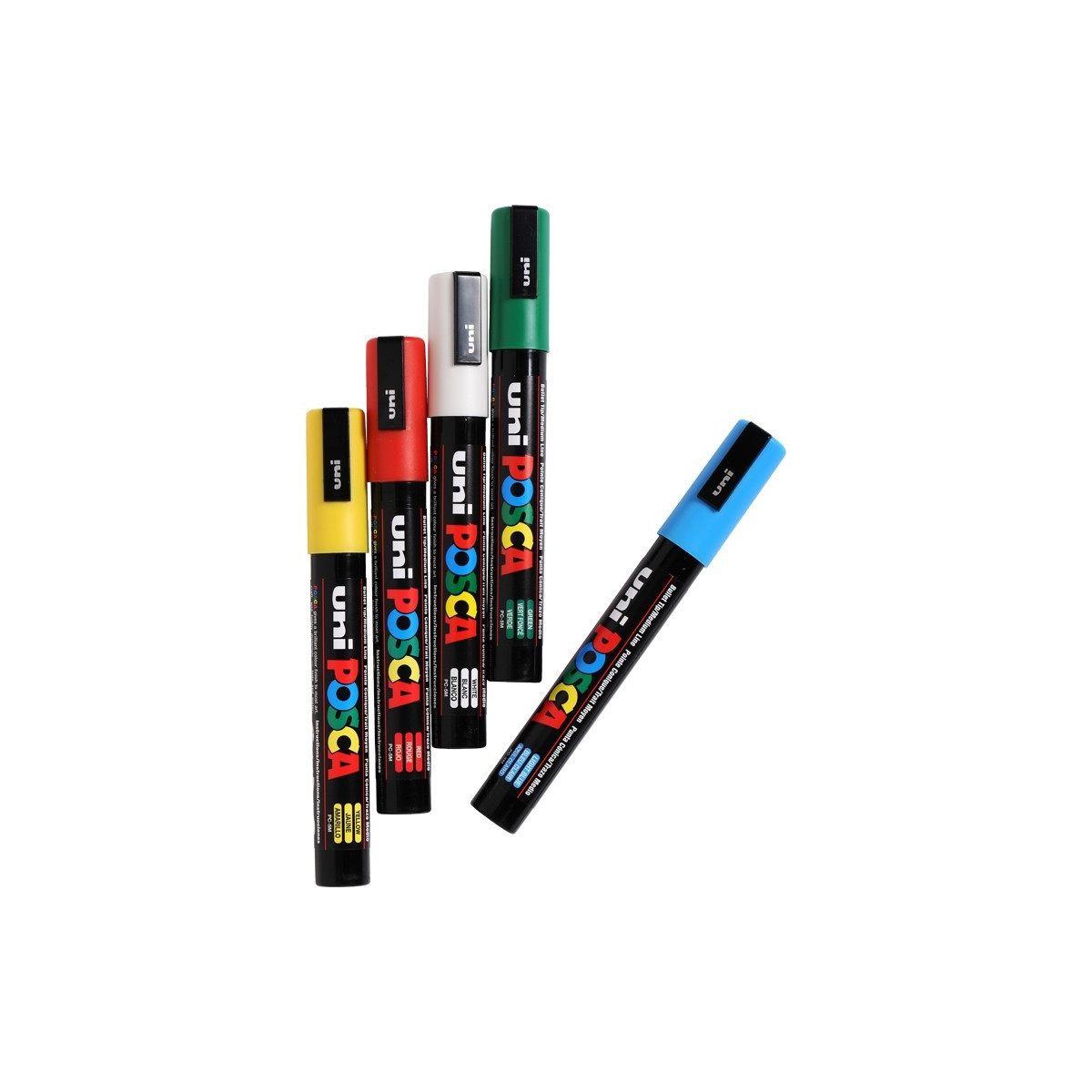 M.Z.A Lot de 5 stylos de marquage pour reine d'abeille bleu blanc en plastique vert rouge 5 couleurs jaune 