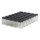 35 pots verre droits 125g (106 ml) avec couvercles TO 48