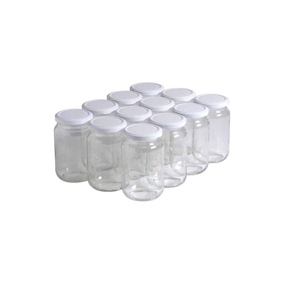 12 pots verre 500g (310ml) avec couvercle TO 63