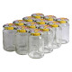 12 pots verre 500 g (370 ml) avec couvercles TO 63