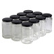 12 pots verre 500 g (370 ml) avec couvercles TO 63