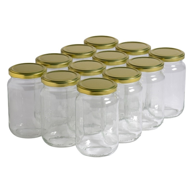 12 pots verre 500 g avec capsule - Achat/Vente