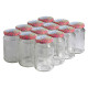 12 pots verre 500 g (370 ml) avec couvercles TO 63