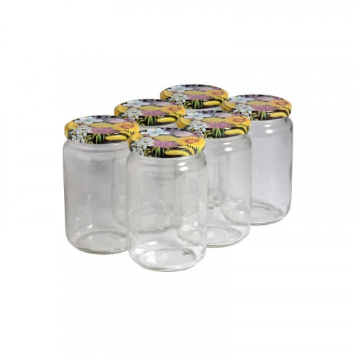 6 pots verre 1kg (750 ml) avec couvercles TO 82 6 pots verre 1kg (750 ml) avec couvercles TO 82