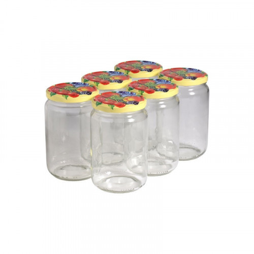 6 pots verre 1kg (750 ml) avec couvercles TO 82 6 pots verre 1kg (750 ml) avec couvercles TO 82