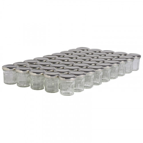 45 pots verre facettes 50 g (44 ml) avec couvercles TO 48