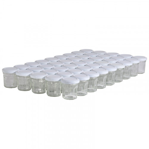 45 pots verre facettes 50 g (44 ml) avec couvercles TO 48