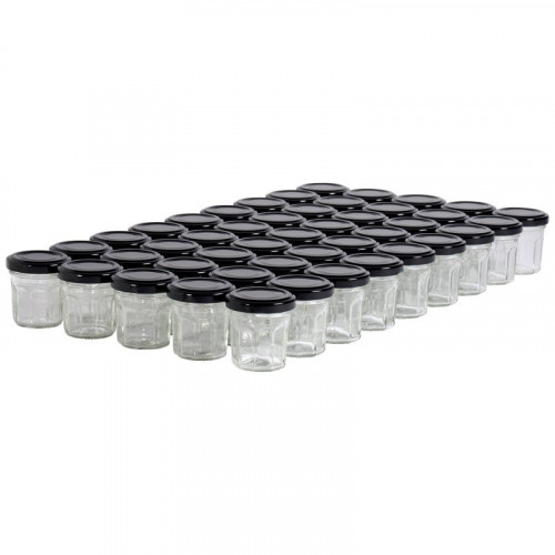 45 pots verre facettes 50 g (44 ml) avec couvercles TO 48 45 pots verre facettes 50 g (44 ml) avec couvercles TO 48