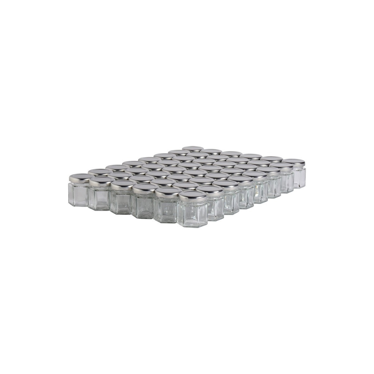 ComPDCVD Lot de 12 Mini Pot à Miel Hexagonaux en Verre 45 ml avec