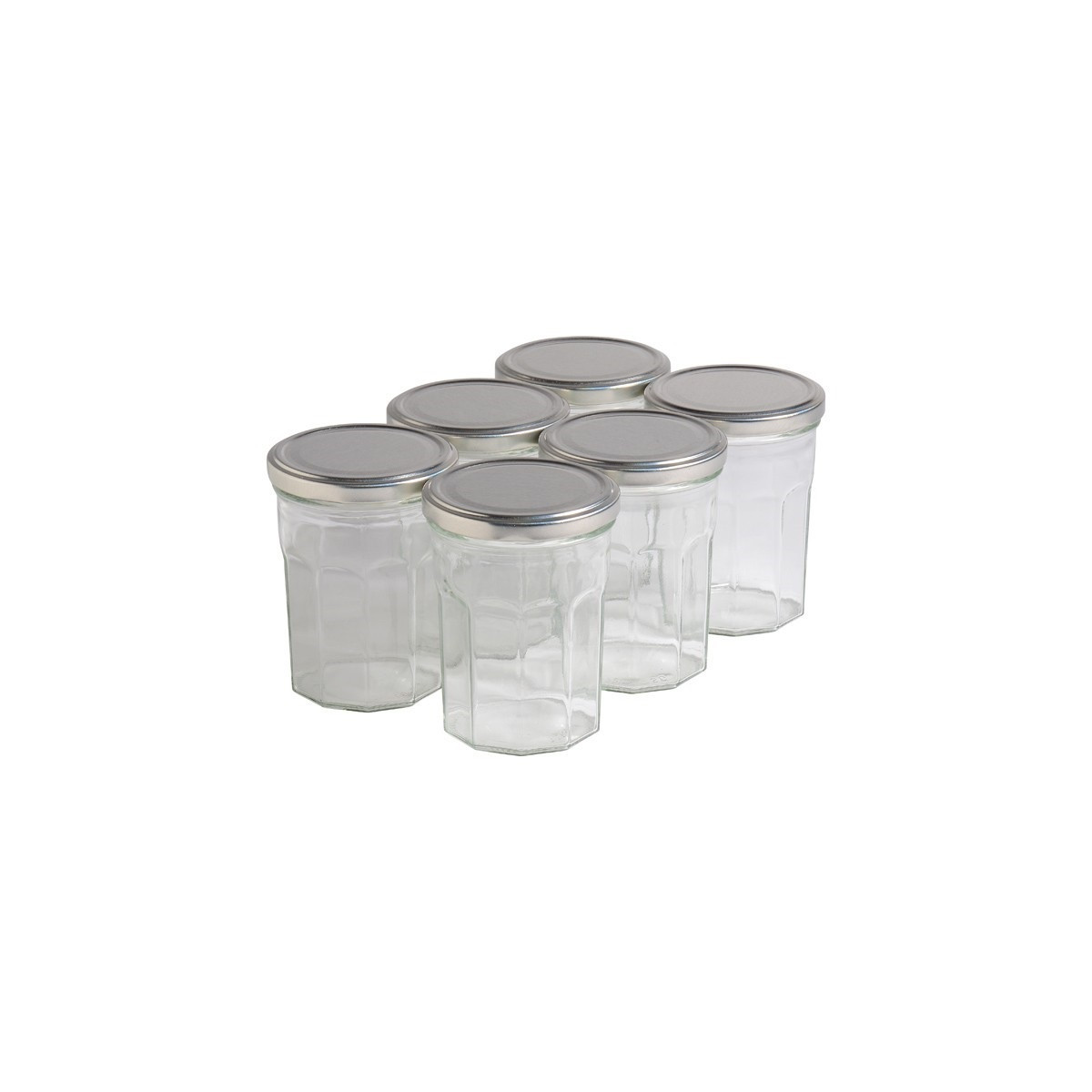 Lot De 2 Mini Pots En Verre Crafter's Square Avec Couvercles Argentés - 1,25 Pouce De Long - Neufs