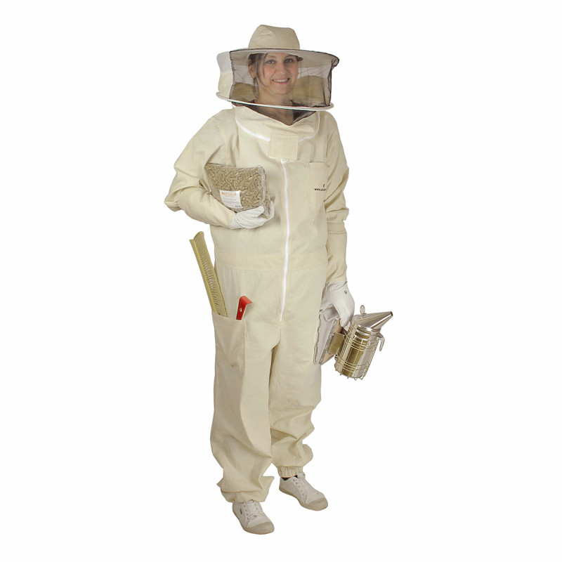 Combinaison dapiculture pour abeilles avec gants gratuits protection contre les abeilles pour extraction du miel Combinaison dapiculture pour abeilles Unisexe en maille blanche entièrement ventilée 3 couches 