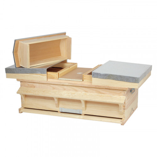 Ruche chalet d'élevage Dadant avec 3 compartiments