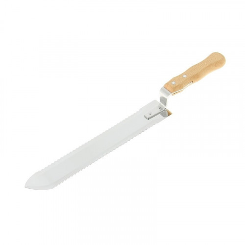 Couteau à désoperculer double denture 28 cm manche bois