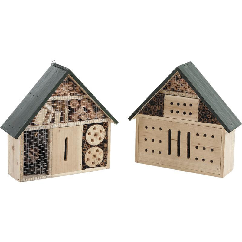 Hôtel à insectes bois 27 cm