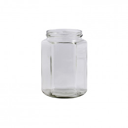 25 pots verre hexagonaux 125 g (116 ml) TO48