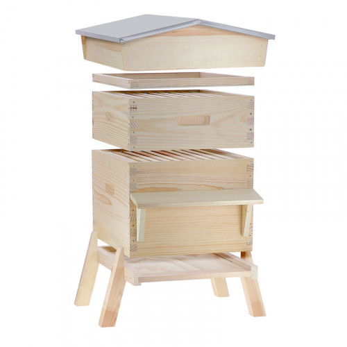 Ruche chalet Dadant 10 cadres + Hausse & Cadres filés