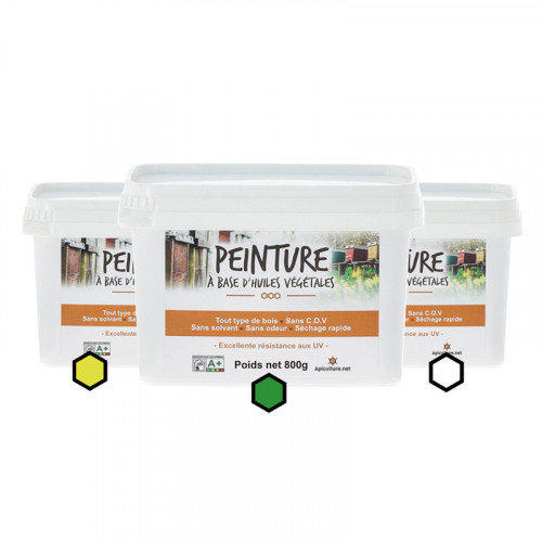 Pack Acidulé : 3 pots de peinture (citron, vert, blanc)