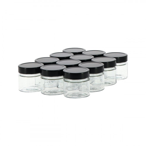 12 pots verre 250g Modernes avec couvercles TO 70 Deep 12 pots verre 250g Modernes avec couvercles TO 70 Deep