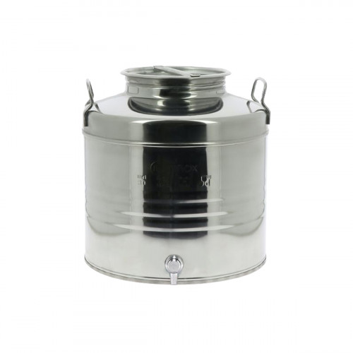Fût inox 30L avec robinet pour huile d’olive
