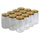 12 pots verre 500 g (370 ml) avec couvercles TO 63