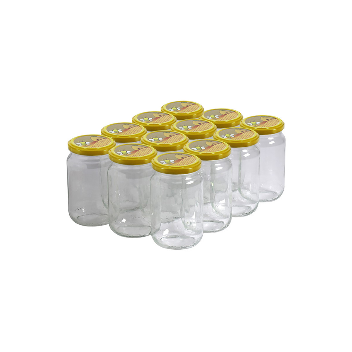 Bocaux de conservation avec couvercles, 500 ml, lot de 4 bocaux