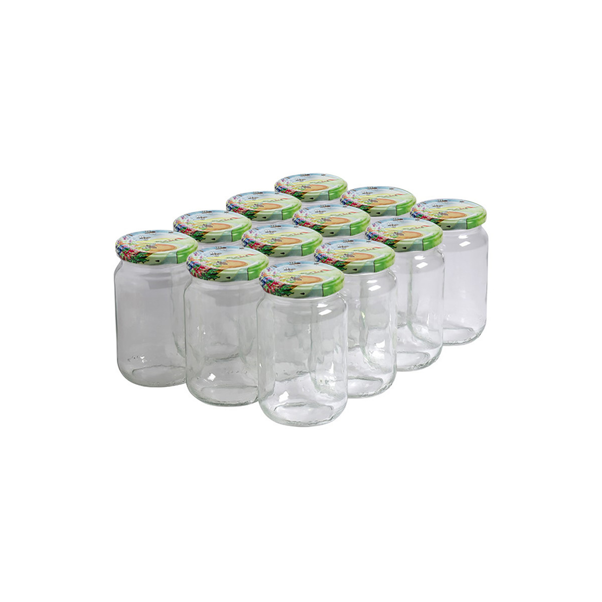 Lot de 12 pots verrines 262ml avec couvercles or - Rondelette da