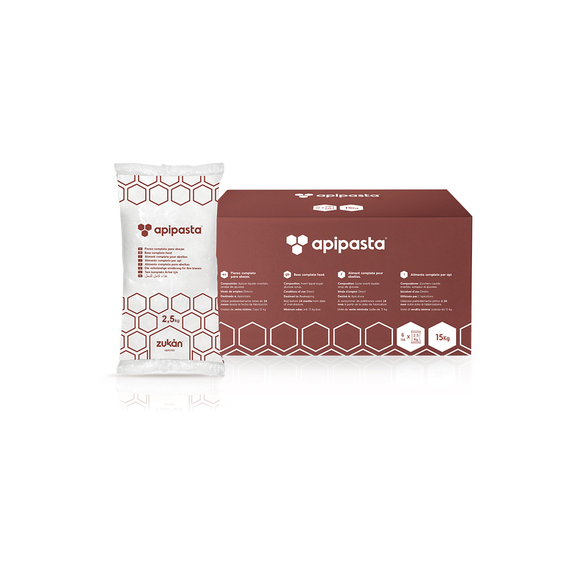 6 sachets d'Apipasta 2,5kg