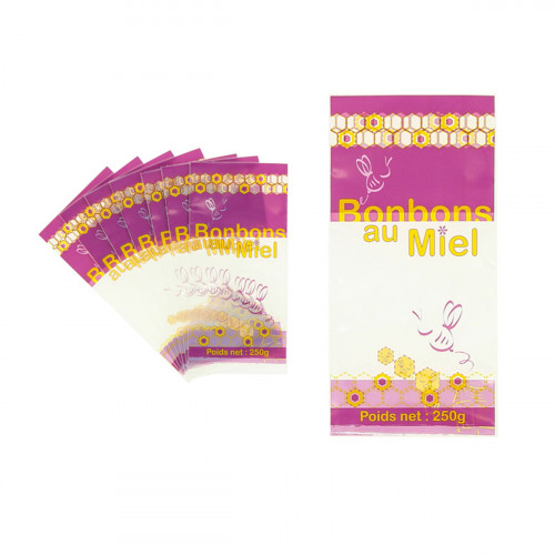 Pack de 100 sachets imprimés Bonbons au miel 250 g