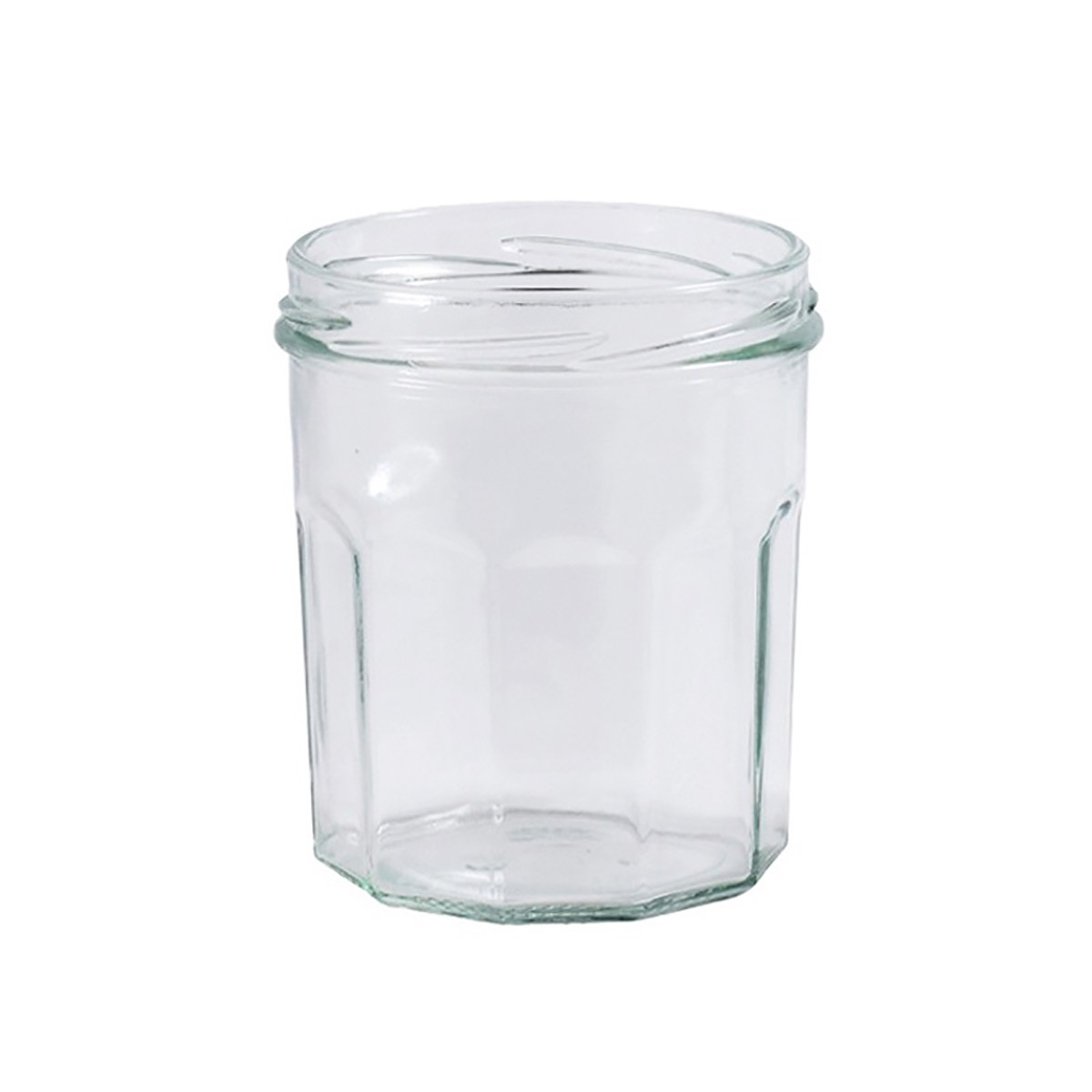 12 pots verre facettes 500g...