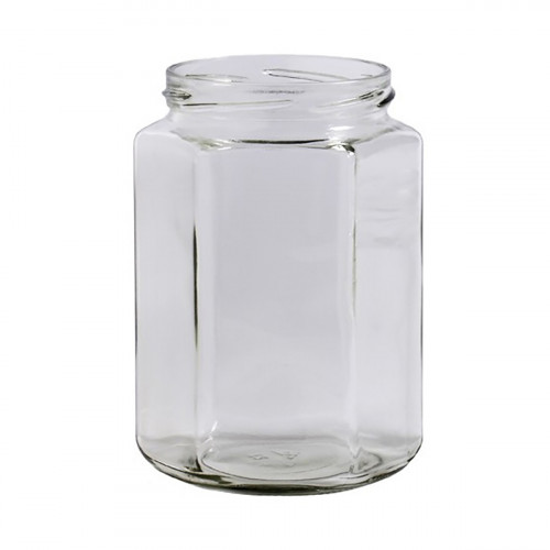 12 pots verre hexagonaux 1kg (770 ml) TO 82