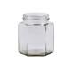 20 pots verre hexagonaux 500g (390 ml) TO 70