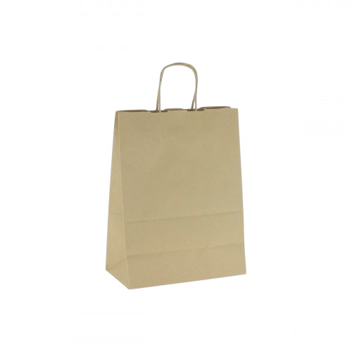 250 Sacs en papier kraft brun lisse H33x25x13cm