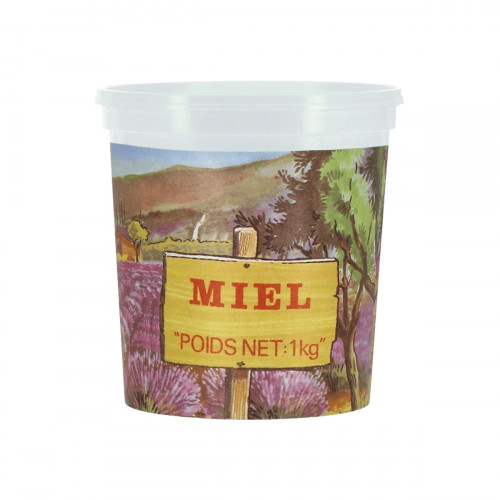 20 pots traditionnels décor Lavande 1kg