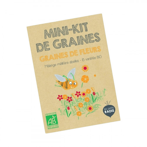 Mini kit de graines BIO de mélange de fleurs mellifères