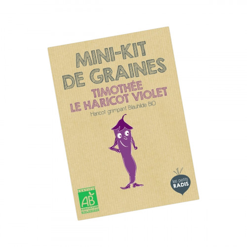 Mini kit de graines BIO de Timothée le haricot violet