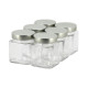 6 pots verre jupe haute Quadro 250g (212 ml) avec couvercles Deep