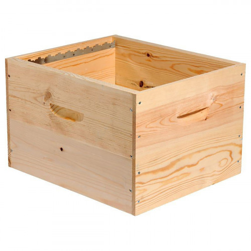 Ruche à tenons Dadant 10 cadres + Hausse, Fond aéré & Cadres filés