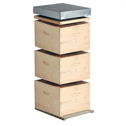 Ruche Warré avec fond Happykeeper
