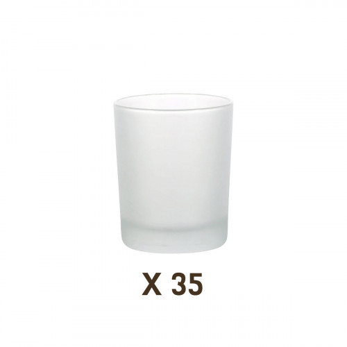 35 verres à bougie 25cl satinés