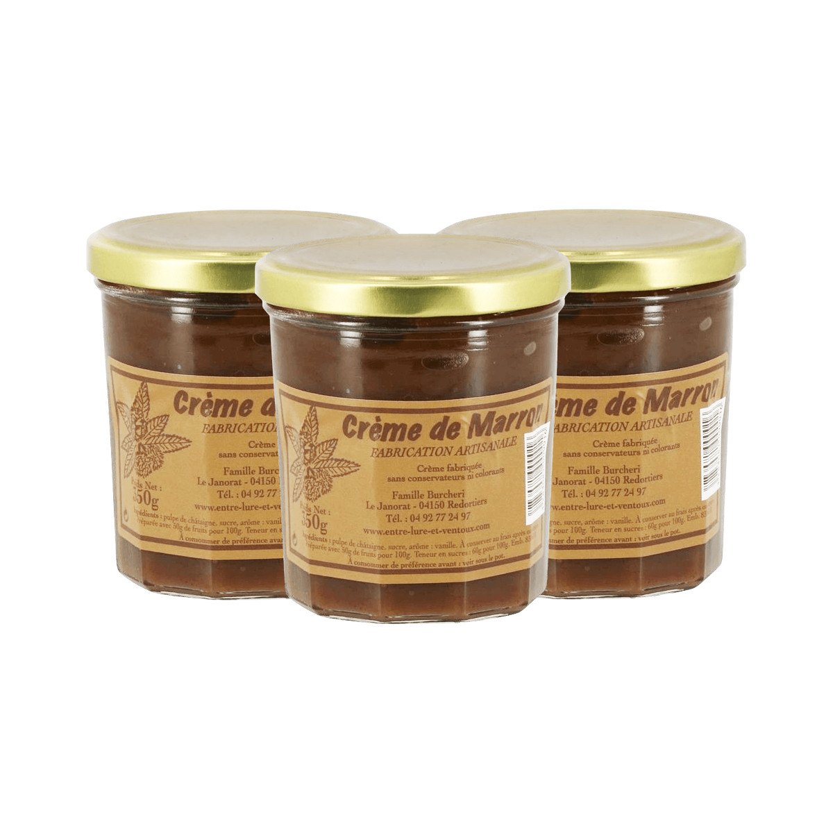 Lot de 3 crèmes de marron 350g