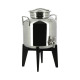 Fût inox 3L avec robinet inox et support