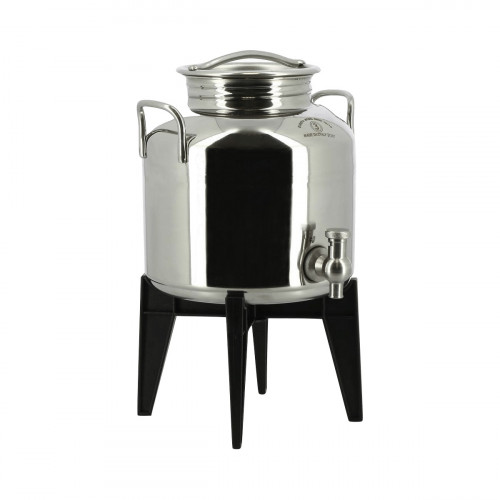 Fût inox 3L avec robinet inox et support