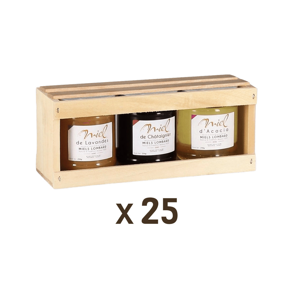 Coffret 3 pots de miel