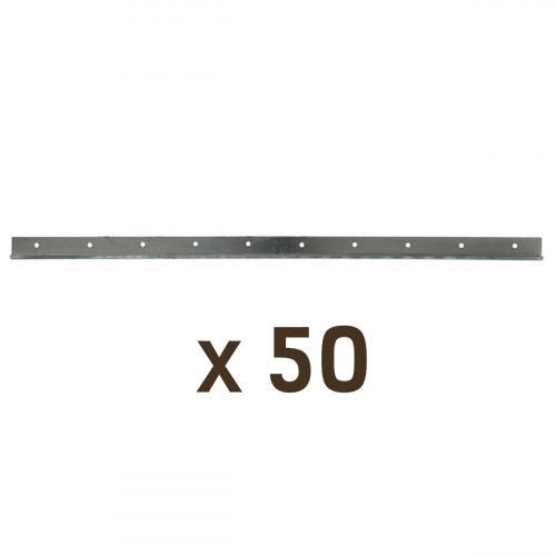 50 bandes lisses 450mm pour Dadant 12 cadres