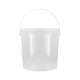 Seau en plastique transparent 20L (avec couvercle)