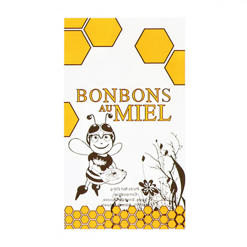 100 sachets imprimés Bonbons au miel 500g