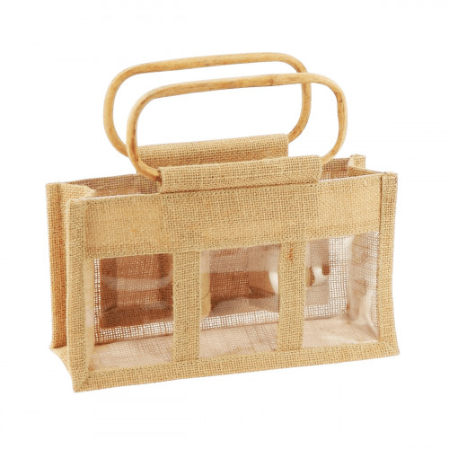 10 paniers toile de jute 3 x 500g (vides)