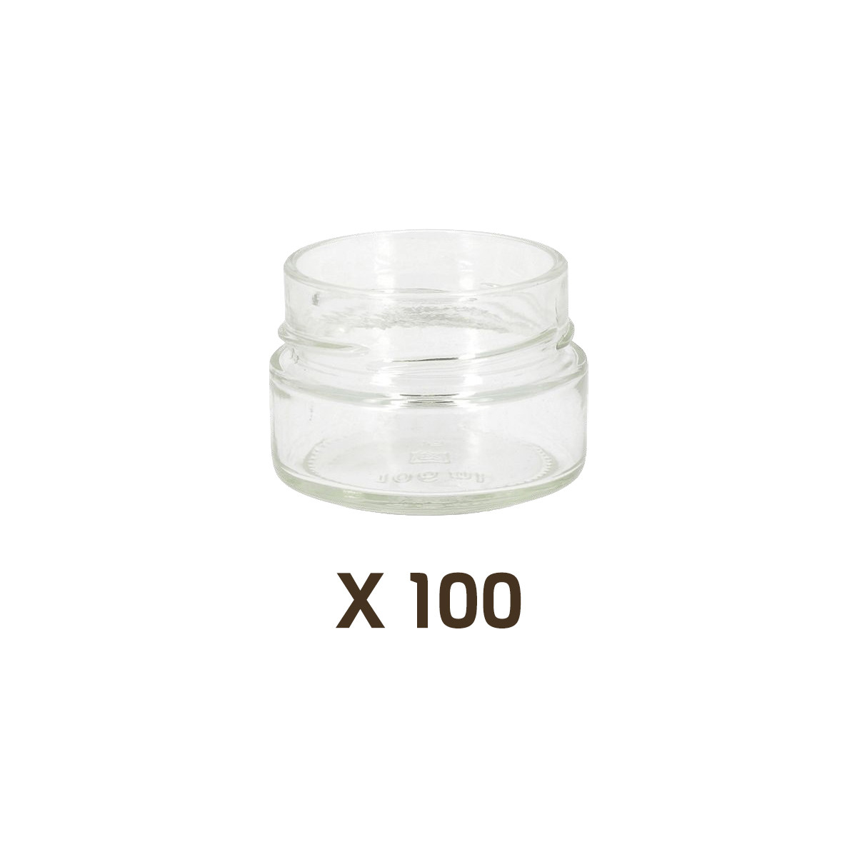 100 pots verre 125 g...
