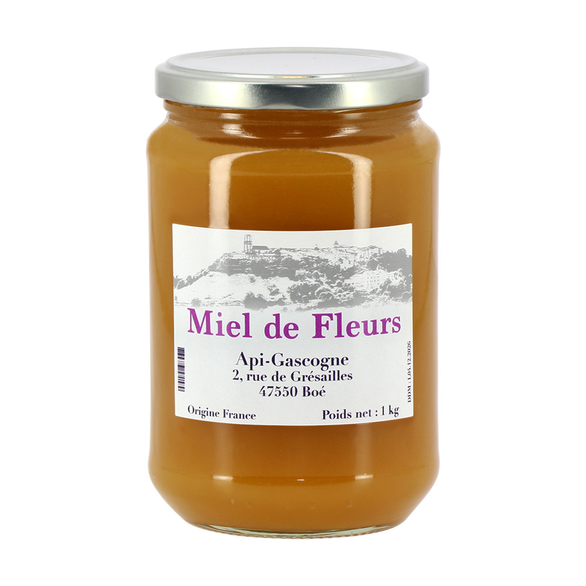 Miel de Fleurs 1kg Api Gascogne Origine France