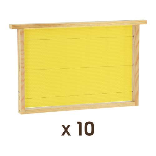 10 cadres cirés Warré
